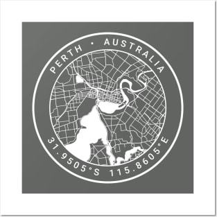 Perth Map Posters and Art